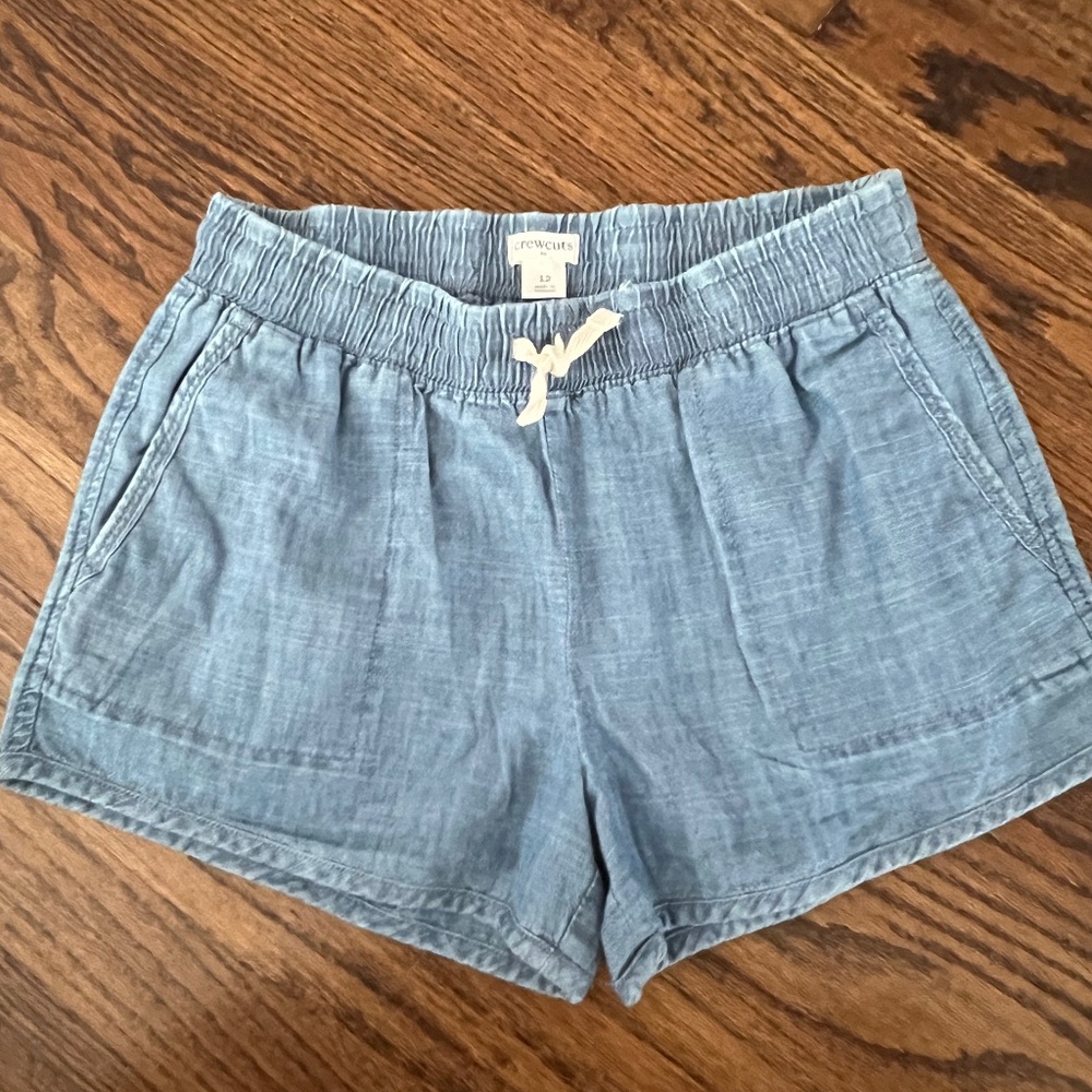 Girls j crew chambray shorts size 12